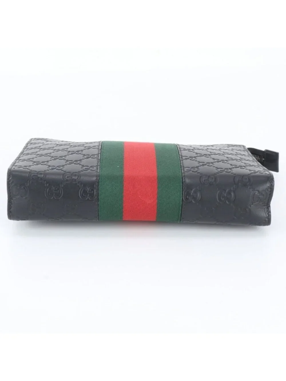 Gucci Guccissima Sherry Line Leather Clutch Pouch Business